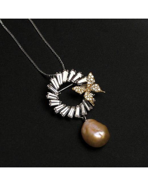 Ninemoo White Aurora Grace Brooch-Pendant