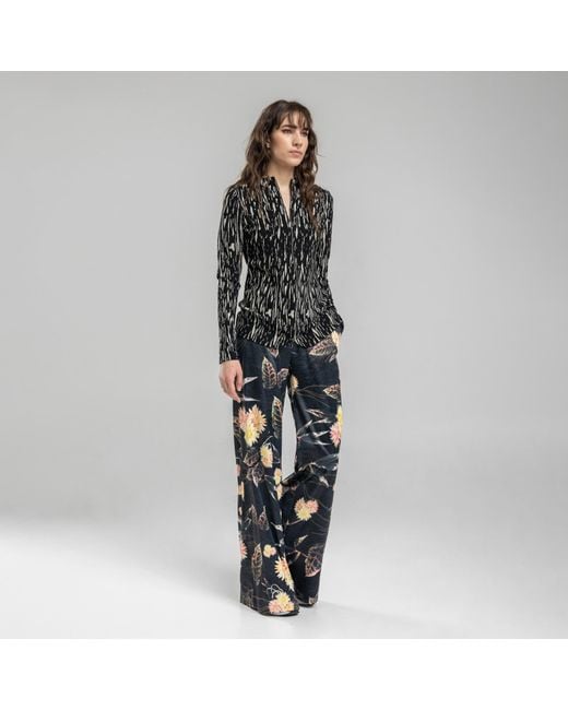 ARTISTA Black Balance Wide Leg Palazzo Pants