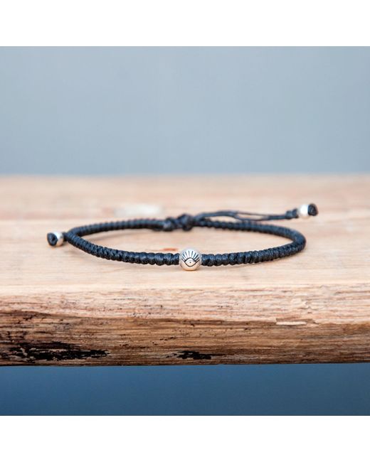 Harbour Uk Black The Protector Evil Eye Bracelet