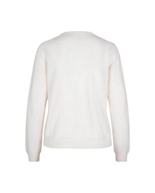 tirillm White Emilie Basic Cashmere Cardigan, Off
