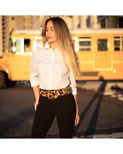 BeltBe Orange Neutrals Square Buckle Belt