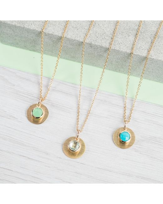 Auree Jewellery Metallic Bali 9Ct December Birthstone Necklace