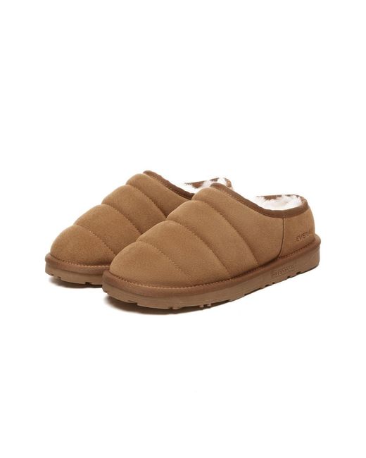 EverAu Australia Brown Jaeger Low Ankle Slippers