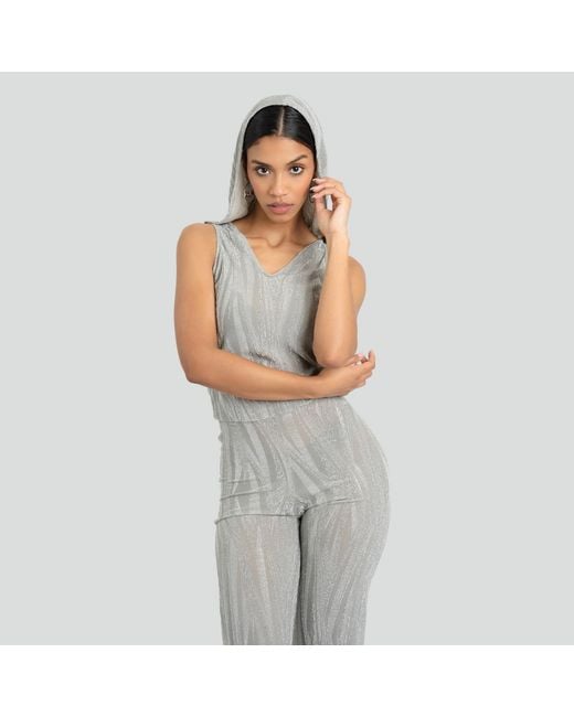 Maui X Lolita Gray Regality Hooded Romper