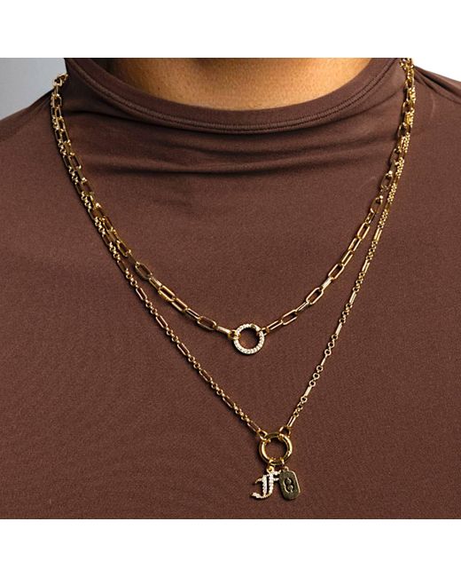 Alexie of Athens Metallic Charm Keeper Pave Pull Open Chain
