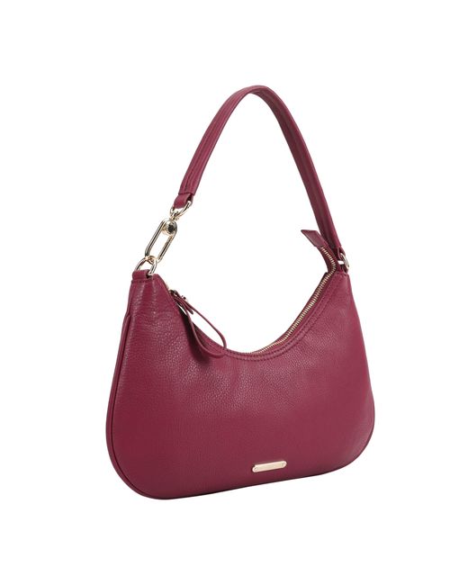 Paul Costelloe Purple Tirana Leather Shoulder Bag