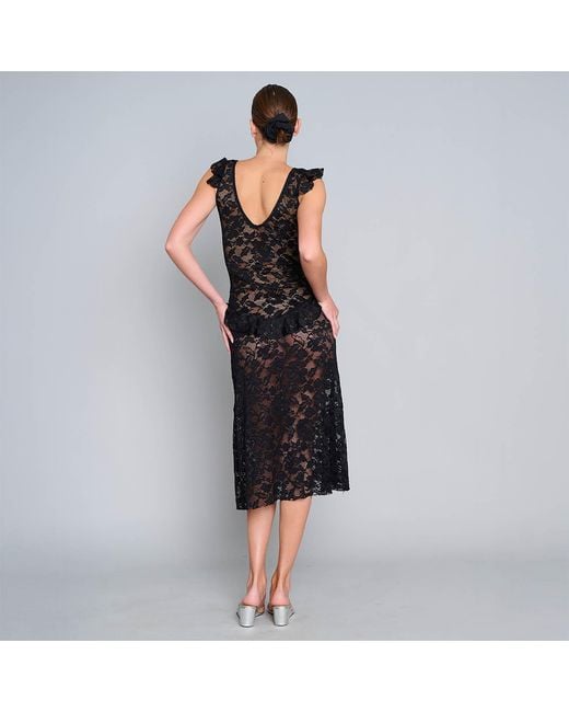 Love and Nostalgia Black Summer Love Lace Midi Dress