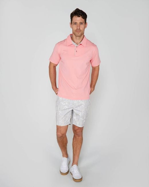 Lords of Harlech Pink Pietro Polo Shirt for men