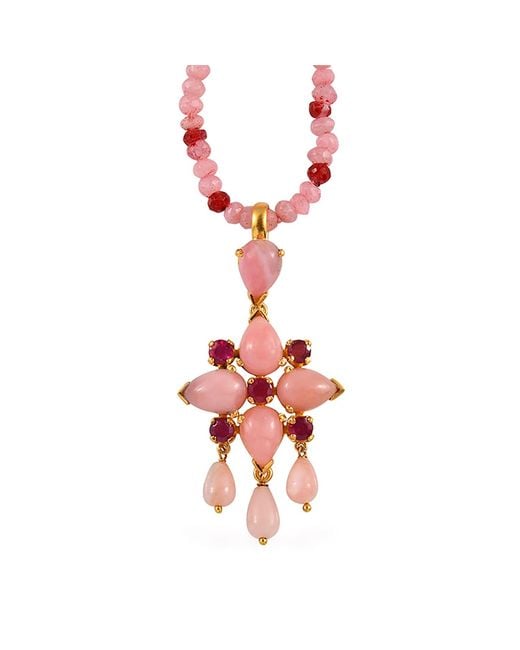 Emma Chapman Jewels Red Opal Ruby Pendant