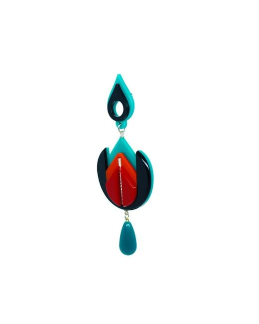 Gissa Bicalho Red Iolanda Handmade Earring