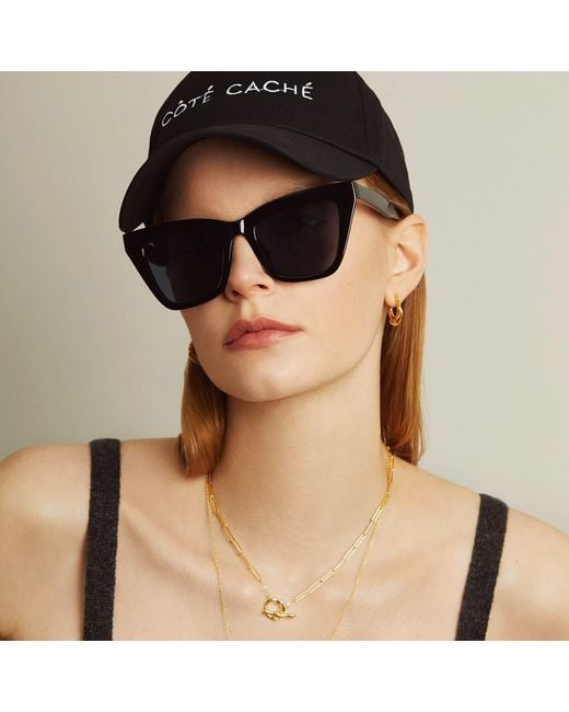 Cote Cache Metallic Wave Hoop Earrings