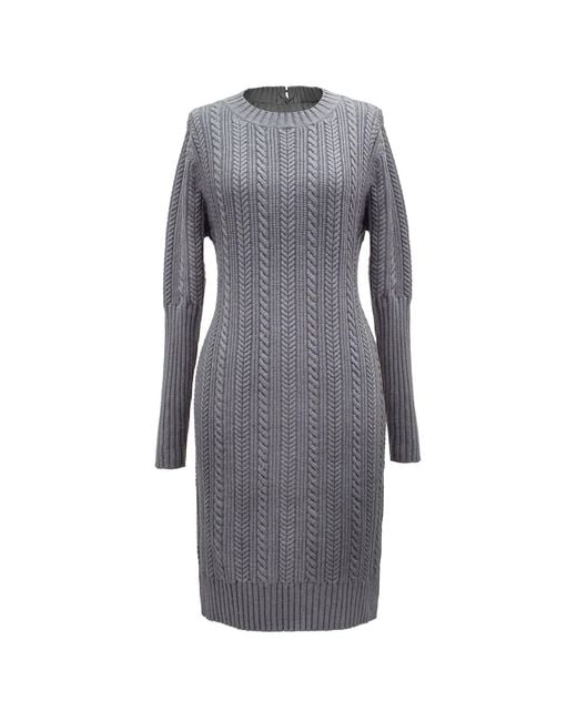 Smart and Joy Gray Lacing-In-Back Jumper Dress