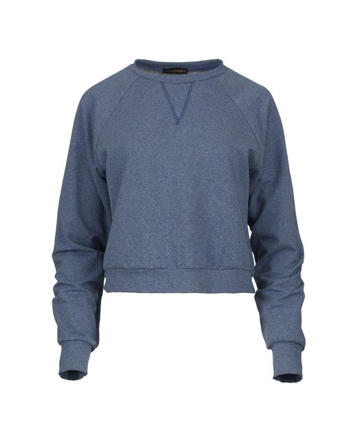 Conquista Blue Crop Melange Sweatshirt
