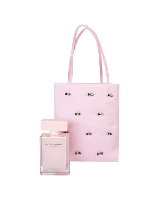2KStyle Pink Satin Hand-Embellished Mini Tote Bag