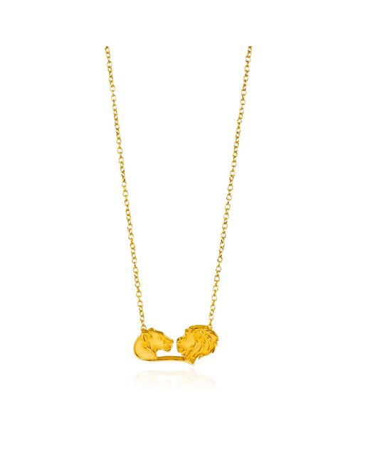 Lila Rasa Yellow Lion-Ess Love Heart Necklace