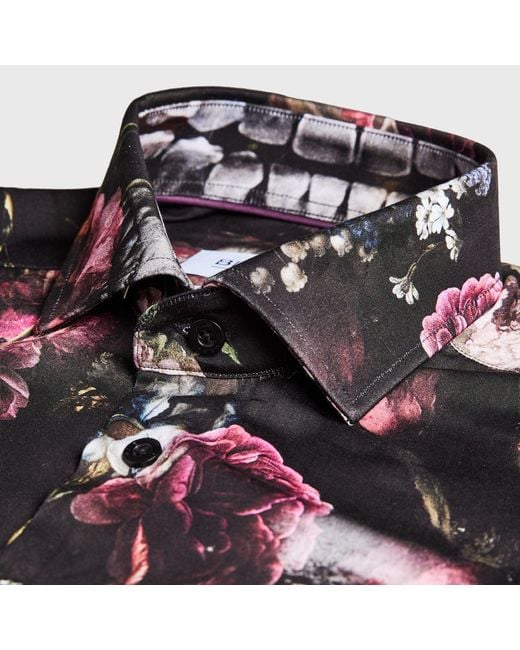 Blake Mill Blue Dark Bloom Shirt for men