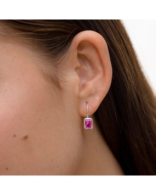 Dower & Hall Metallic Octagon Quartz Earrings