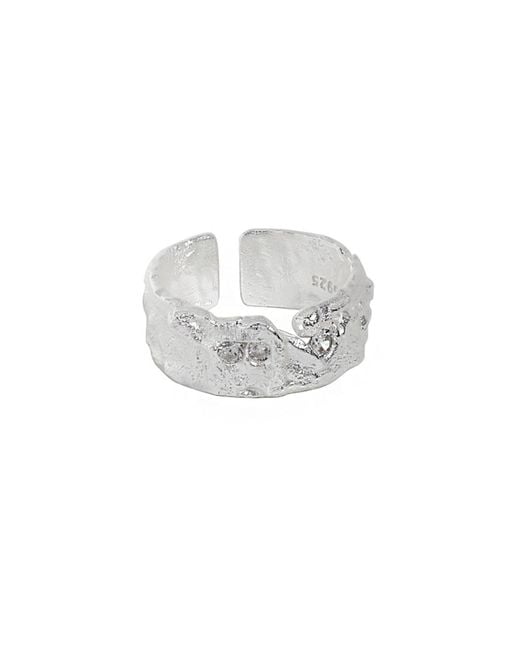Janus Edinburgh White Ledi Sterling Chunky Ring