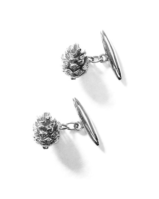 Lee Renee Metallic Baby Pine Cone Cufflinks for men