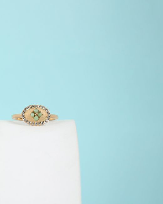 The Jewelz Metallic Eraya Balance Signet Ring For