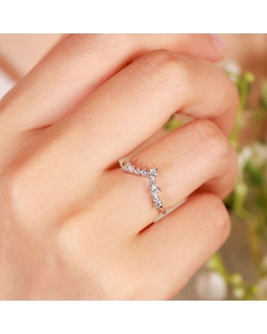 Azura Jewelry New York White Twinkle Band Ring Vermeil