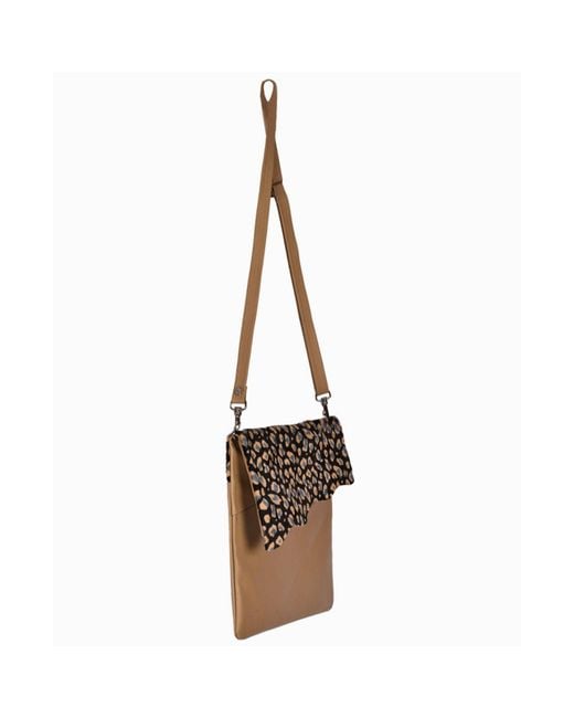 Owen Barry Metallic Neutrals Cowhide Crossbody Bag Waterlily On Pebbles Leather Stevie