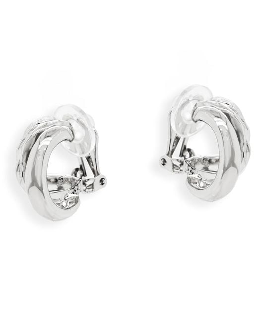 Grosse Metallic Platinum Clip On Earrings, Series Pop Metal