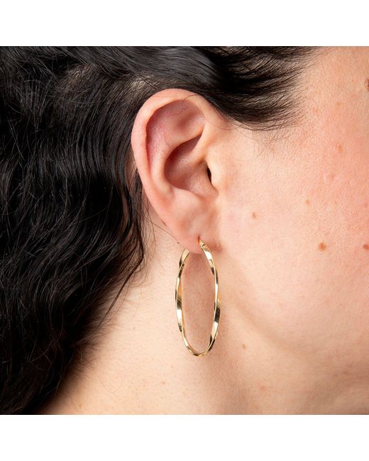 Belinda Jewelz Metallic Amelia Twisted Oval Hoops