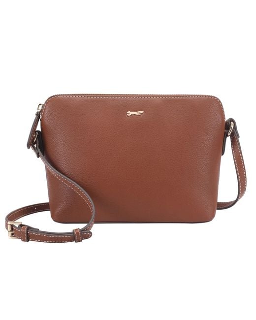 Paul Costelloe Brown Lenya Leather Crossbody Bag