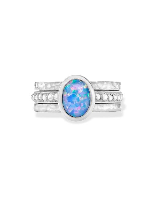 Dower & Hall Blue Opalicious Twinkle Stacking Rings