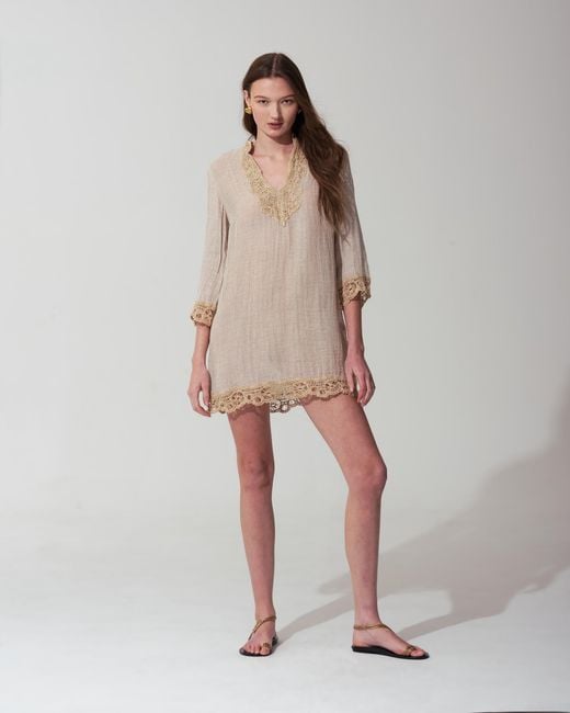 MARICEL Natural Neutrals Maria Mini Dress