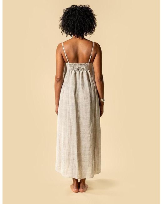 The Summer Edit Natural Neutrals Blake Luxe Linen Bandeau Dress