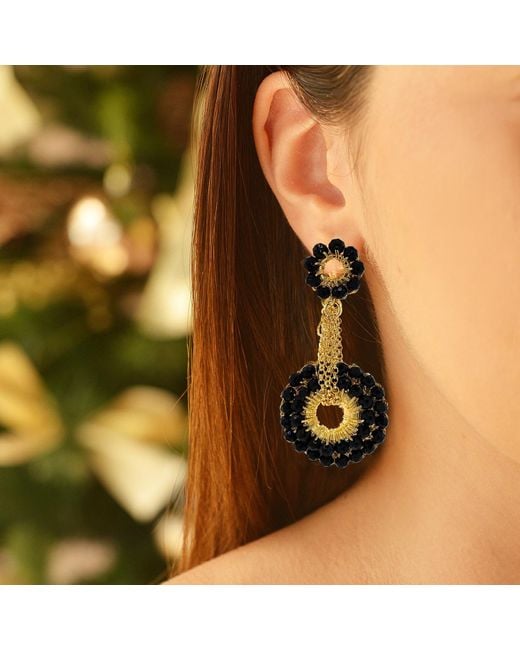 Lavish by Tricia Milaneze Black Snowdrop Handmade Earrings