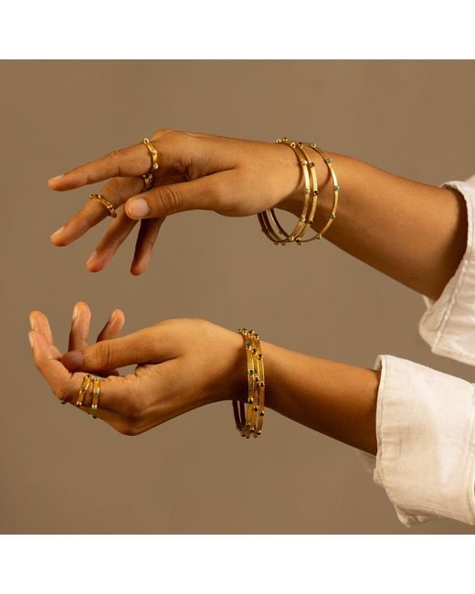 Goddess Charms Metallic Solar Plexus Chakra Bangle