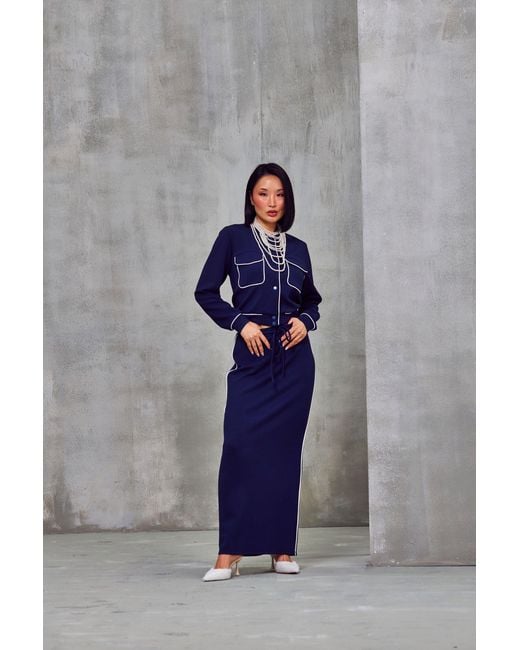 Ashita Fernandes Blue Kamilah Skirt