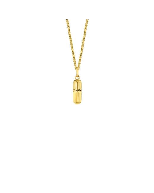 True Rocks Metallic 18Kt Plated Mini Pill Pendant
