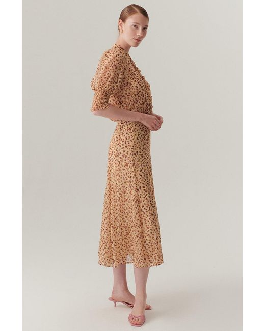 Exquise Natural Arianna Midi Skirt