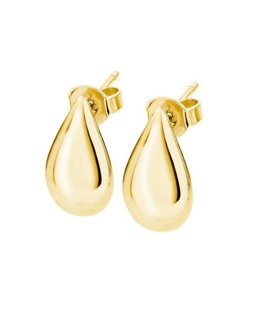 Lucy Quartermaine Metallic Large Tear Drop Studs