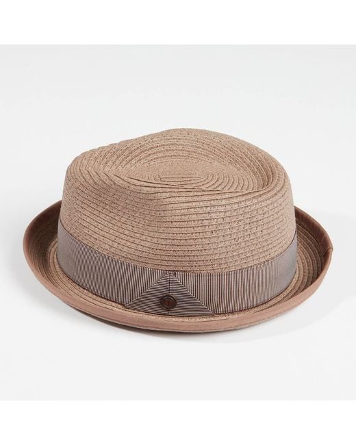Dasmarca Hats Brown Neutrals Dasmarca Andy Mocha Short Brim Trilby Hat for men
