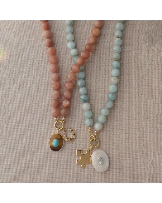 Hye Jane Jewelry Metallic Large Sol Tigers Eye And Necklace