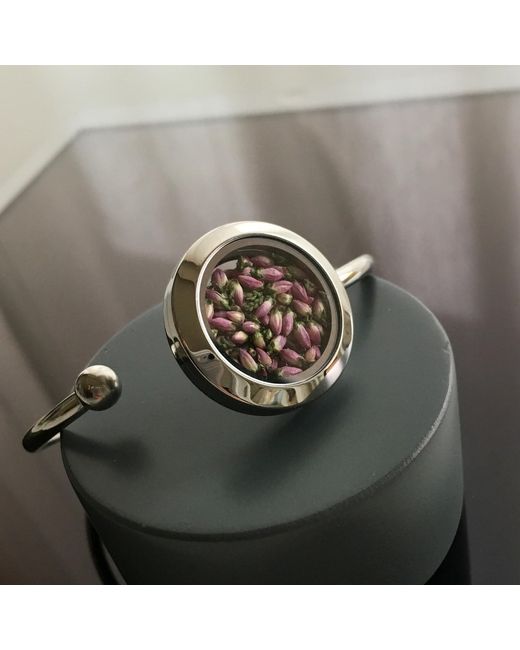 My Little Nature Multicolor Bohemian Cuff Bracelet With Natural Scottish Heather Flowers – Floral Jewelry Collection