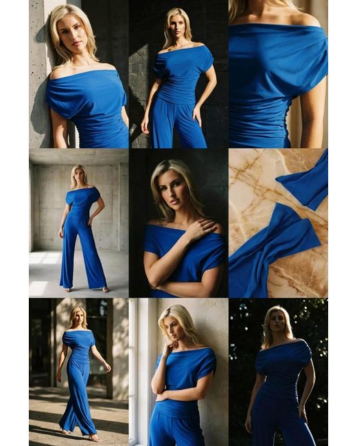 Atom Label Blue Carbon Jumpsuit