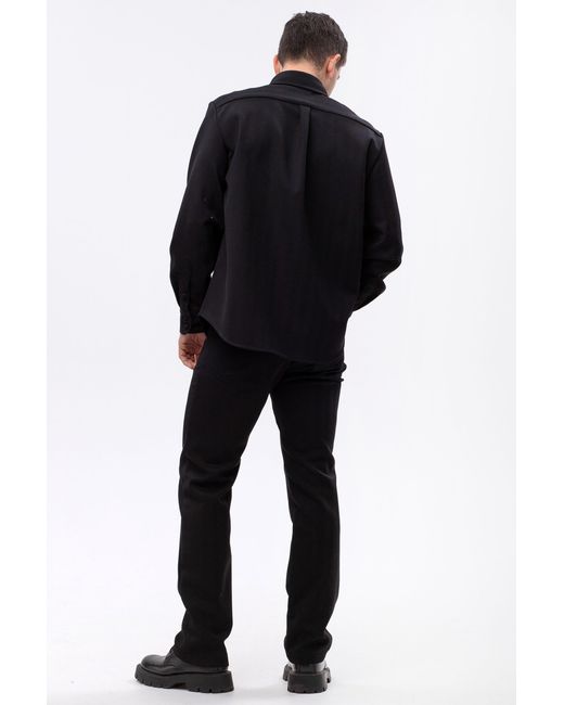 Maison Bogomil Blue Military Shirt for men