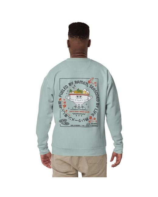 Anchor and Crew Green Ice Ramen House Dial-A-Local Organic Cotton Sweatshirt