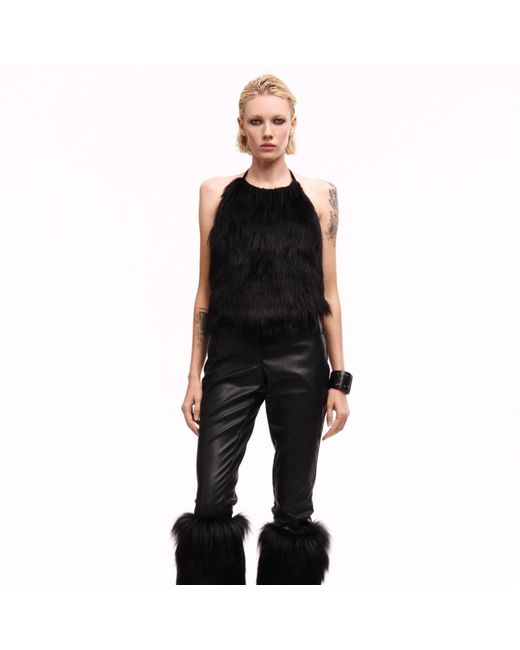 Serotoninn Black Faux Fur Top