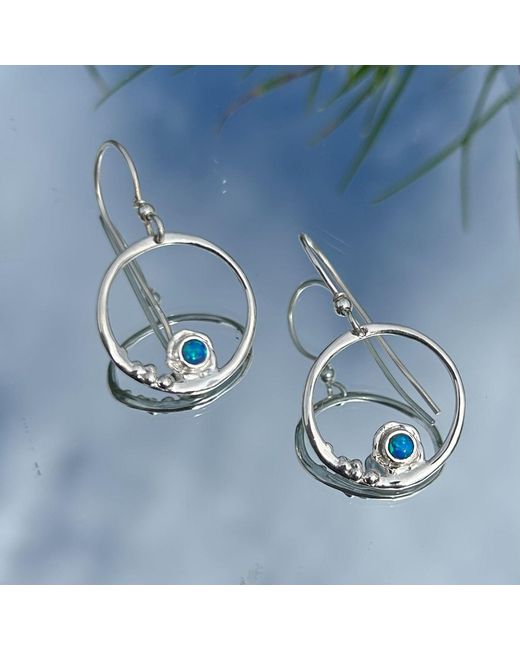 Isla Silver Metallic Opal Earrings