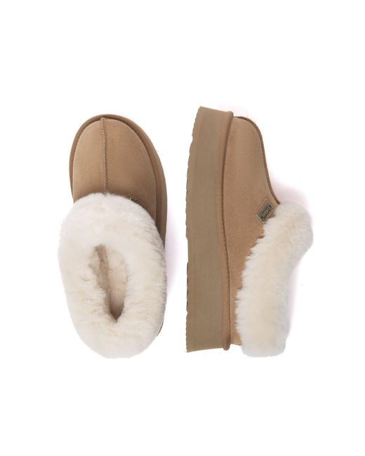 EverAu Australia Metallic Topknot Leather Slippers