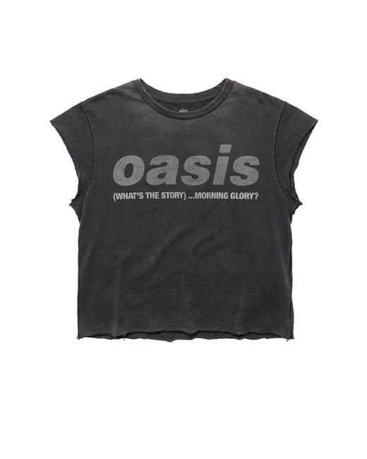 Other Uk Black Oasis What's The Story Raw Edge Vintage T-Shirt for men