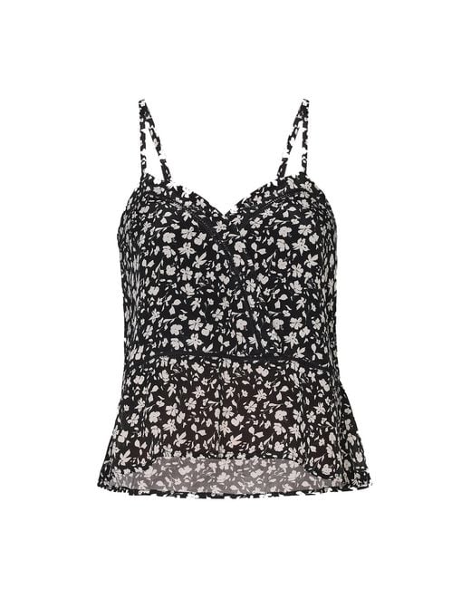 REISTOR Black V-Neck Medley Camisole With Lace