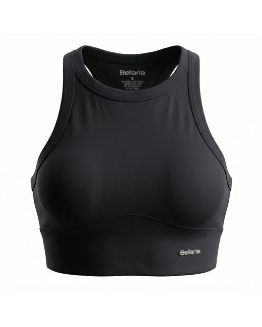 Bellaria Blue Active High-Neck Sports Bra